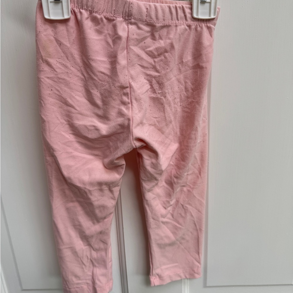 One Step Ahead 2T Girls Soft Pink Leggings Pants - Picture 3 of 6